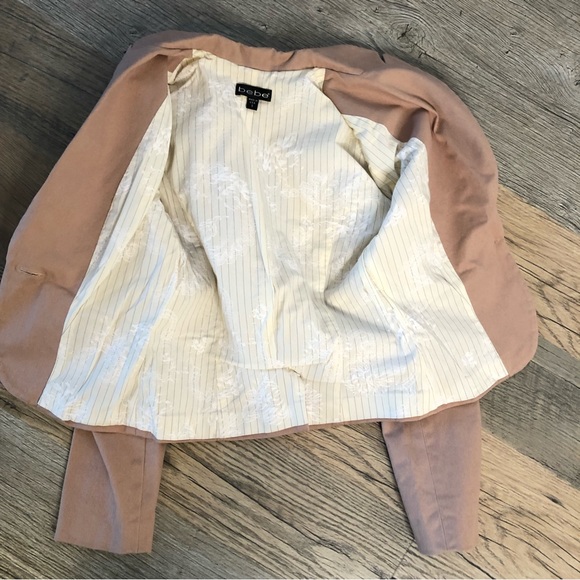 Y2K Bebe Khaki Cropped One Button Blazer Small - Picture 6 of 10